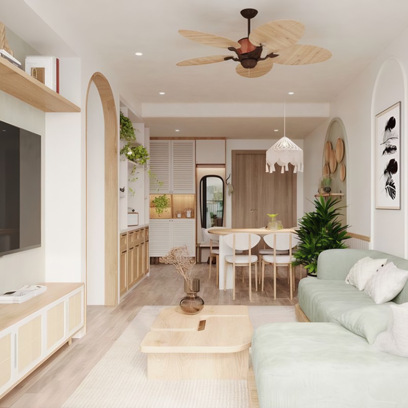 Thiết kế nội thất phòng khách sang trọng và gần gũi