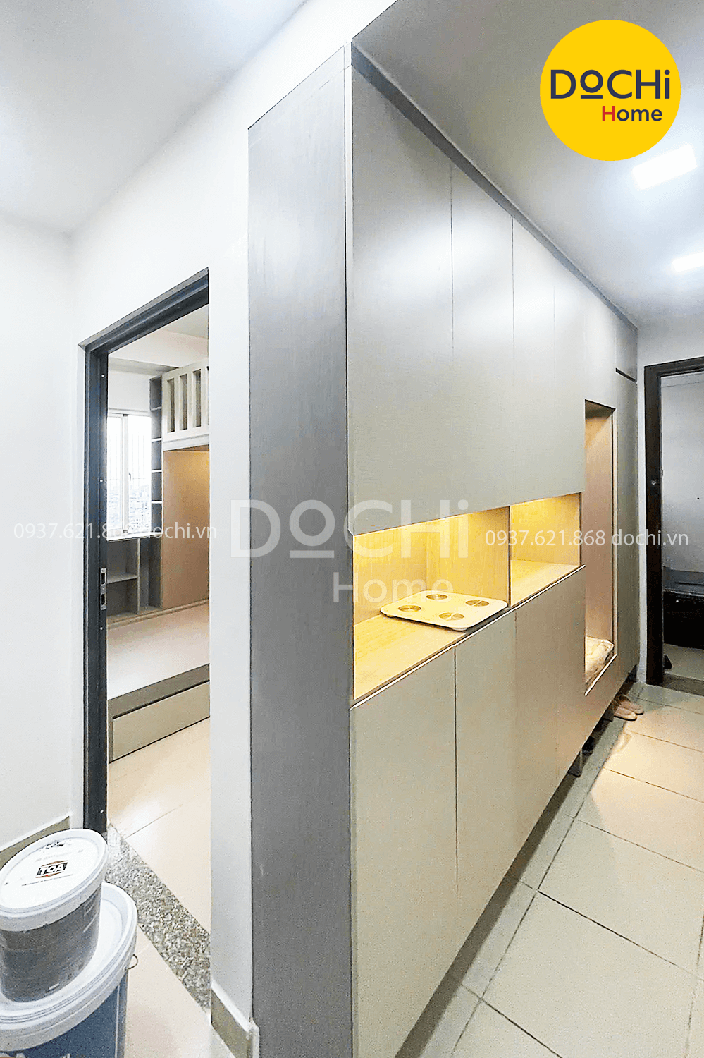 Thiết kế tủ âm tường - tối ưu lối đi