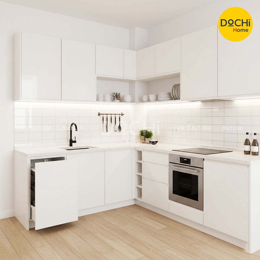 Mẫu thiết kế nội thất phòng bếp cho căn hộ 30m2