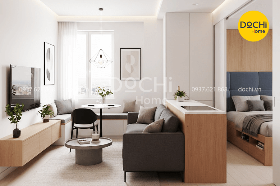 17+ Mẫu thiết kế nội thất căn hộ 30m2 đẹp, hiện đại