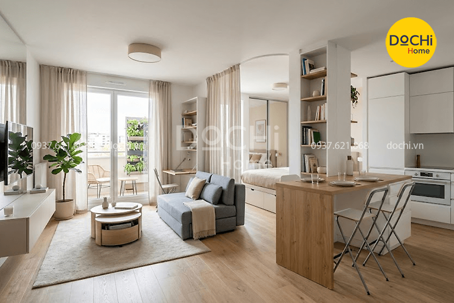 11+ Mẫu thiết kế nội thất căn hộ 64m2 tối ưu không gian