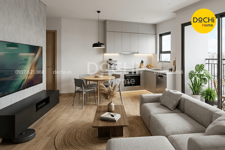 12+ Mẫu thiết kế nội thất chung cư 66m2 hiện đại, đầy đủ tiện nghi