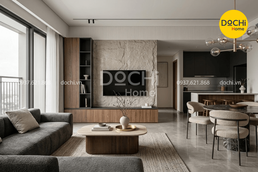 Mẫu thiết kế nội thất chung cư 67m2 phong cách sang trọng