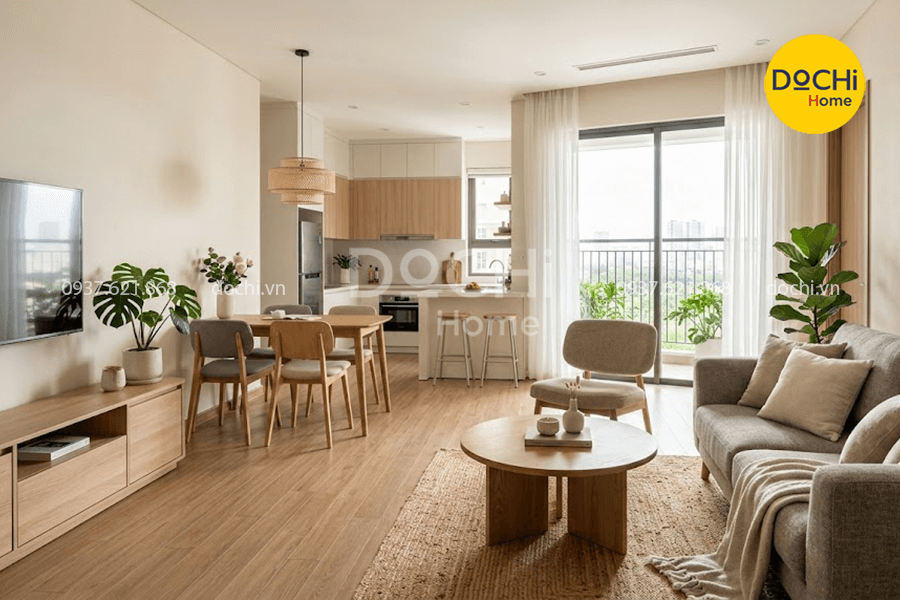 Xu hướng thiết kế nội thất chung cư 72m2