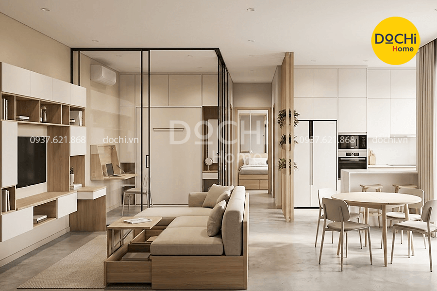 21+ Mẫu thiết kế nội thất chung cư 72m2 tối ưu không gian