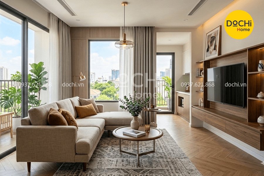 Bố trí nội thất phòng khách sang trọng