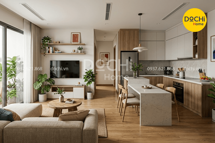 15+ Mẫu thiết kế nội thất chung cư 76m2 đẹp và tiện nghi
