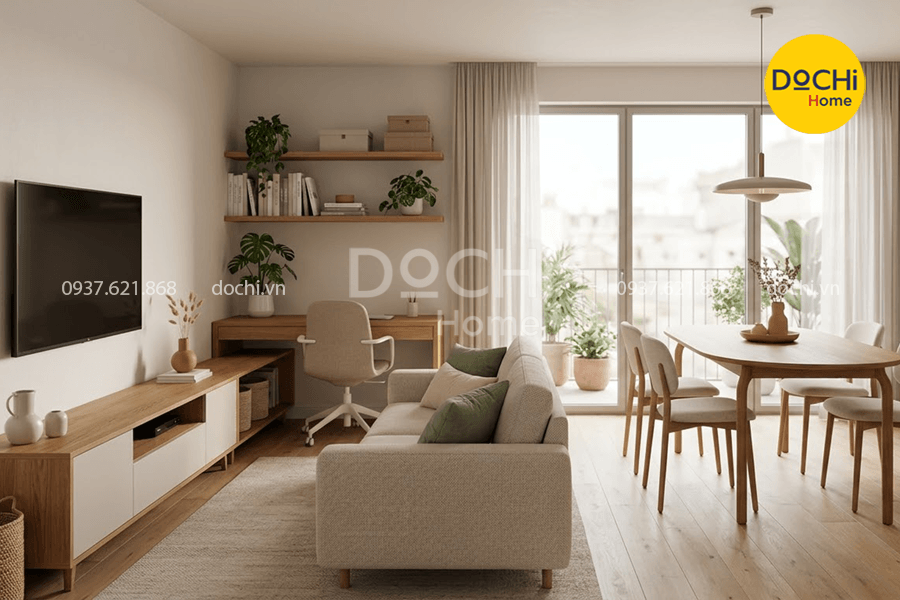 Nguyên tắc và xu hướng thiết kế căn hộ 77m2 bạn cần biết