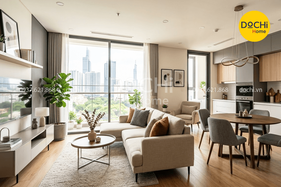 17+ Mẫu thiết kế nội thất chung cư 85m2 đẹp, hiện đại và tiện nghi