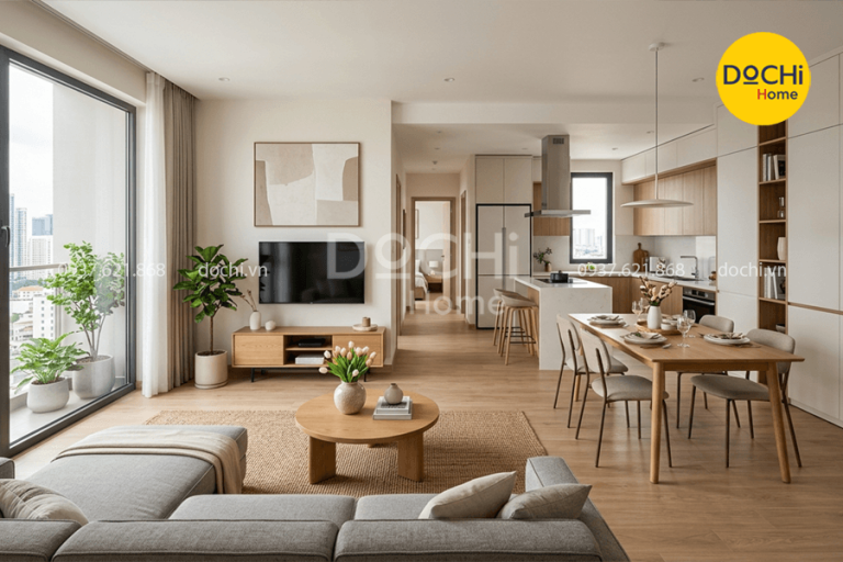 17+ Mẫu thiết kế nội thất chung cư 86m2 hiện đại, tối ưu