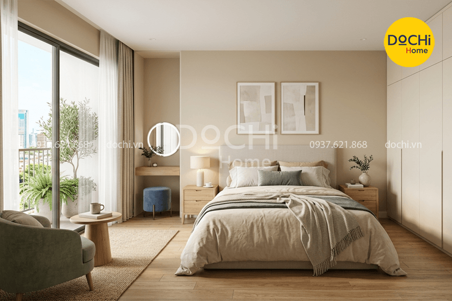 Bố trí nội thất cho phòng ngủ Master