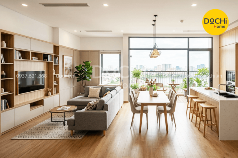 16+ Mẫu thiết kế nội thất chung cư 96m2 đẹp, tối ưu không gian