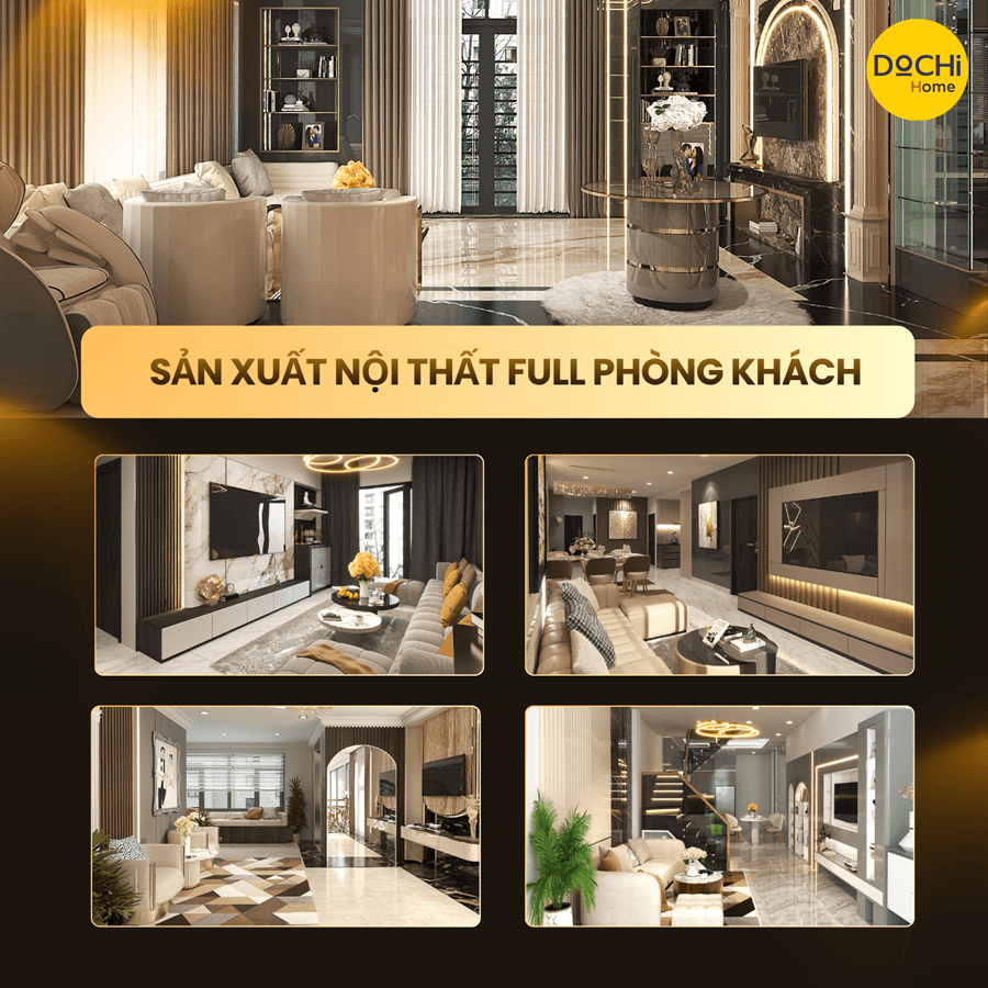 Thiết kế thi công nội thất phòng khách