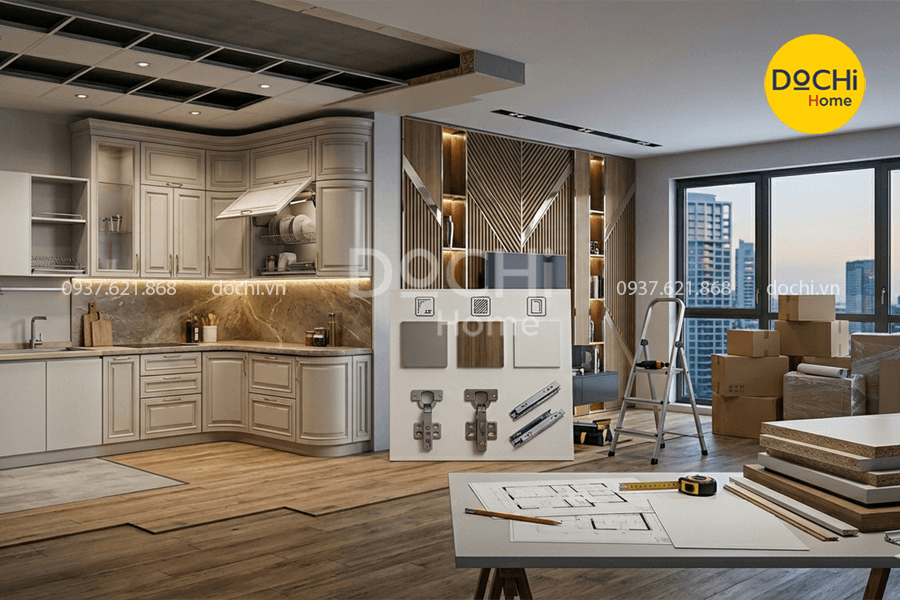 Các yếu tố ảnh hưởng tới giá thi công nội thất chung cư