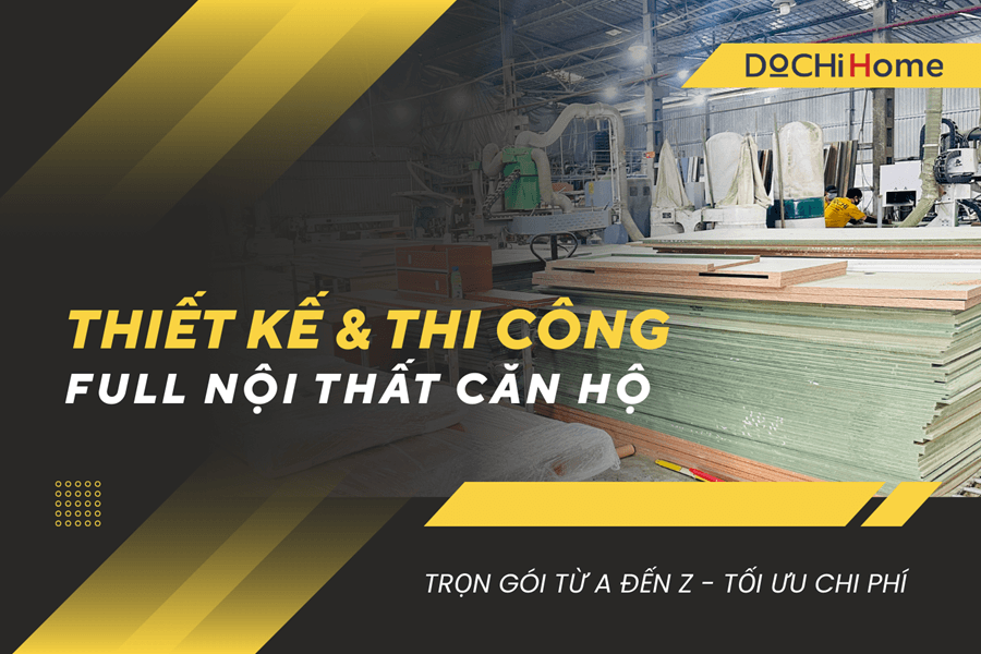 Thiết kế thi công nội thất căn hộ chung cư trọn gói giá xưởng