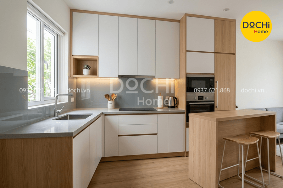 Thiết kế nội thất bếp cho căn hộ 40m2