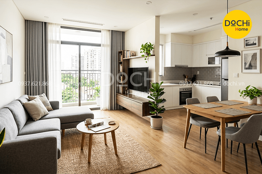 25+ Mẫu thiết kế nội thất căn hộ 65m2 đẹp và đầy đủ tiện nghi
