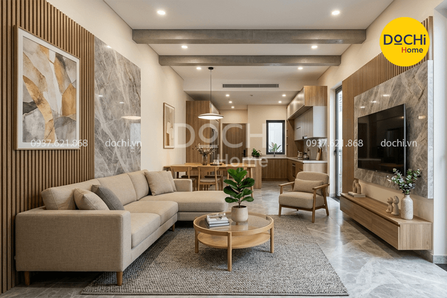 Mẫu thiết kế phòng khách cho nhà phố