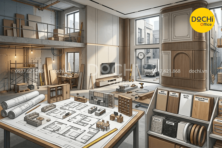 Các yếu tố ảnh hưởng đến giá thi công nội thất nhà phố