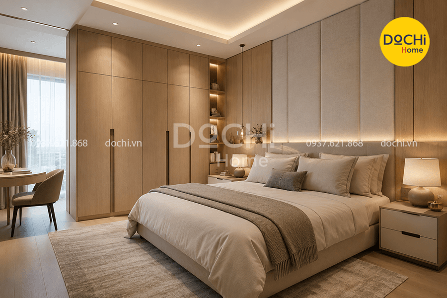 Thiết kế nội thất phòng ngủ cho căn hộ 105m2