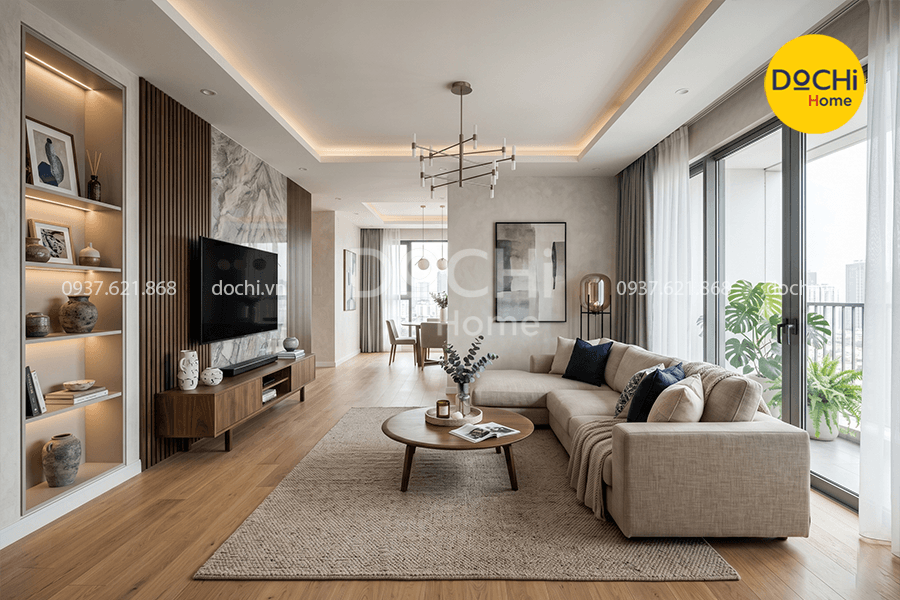 Thiết kế nội thất phòng khách chuẩn gu