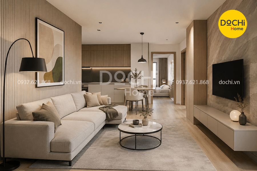 Thiết kế nội thất cho từng không gian căn hộ 58m2