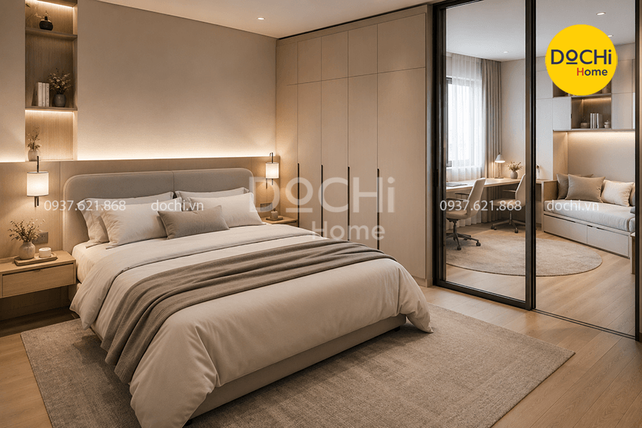 Thiết kế nội thất cho từng không gian căn hộ 58m2