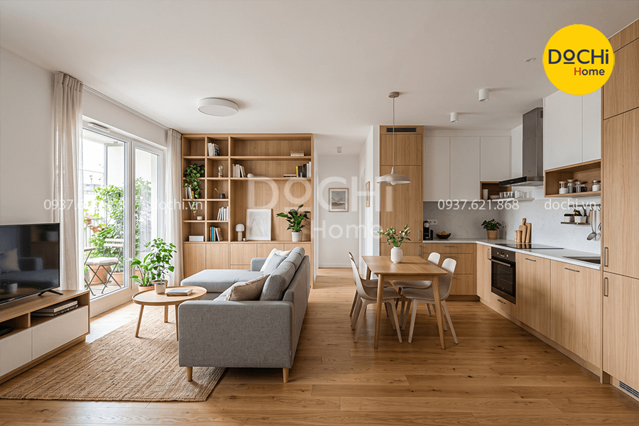 Bố trí nội thất khoa học cho căn hộ 58m2