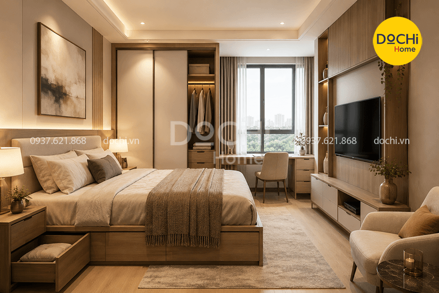 Bố trí nội thất chung cư cho phòng ngủ