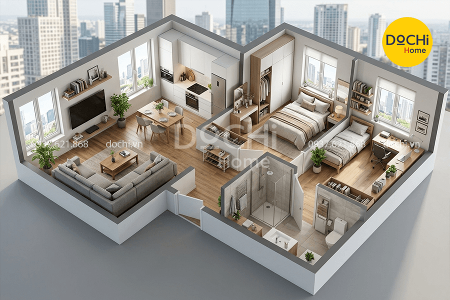 Cách bố trí nội thất chung cư cho từng phòng