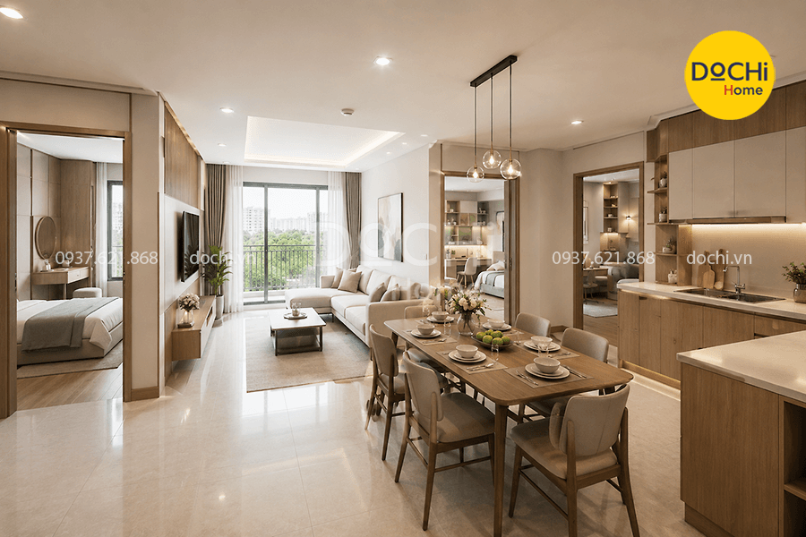 Thiết kế nội thất căn hộ Celadon 3 phòng ngủ