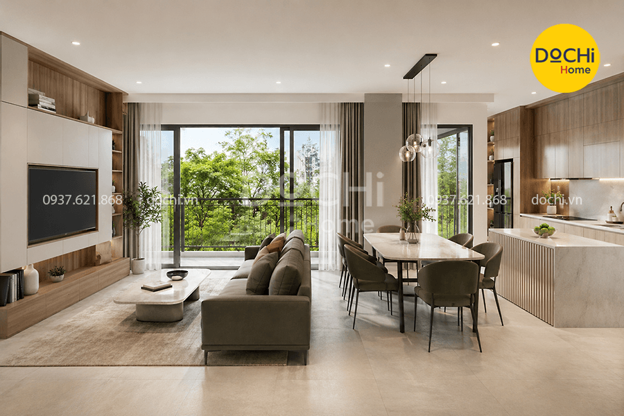 Thiết kế nội thất căn hộ Celadon phong cách hiện đại