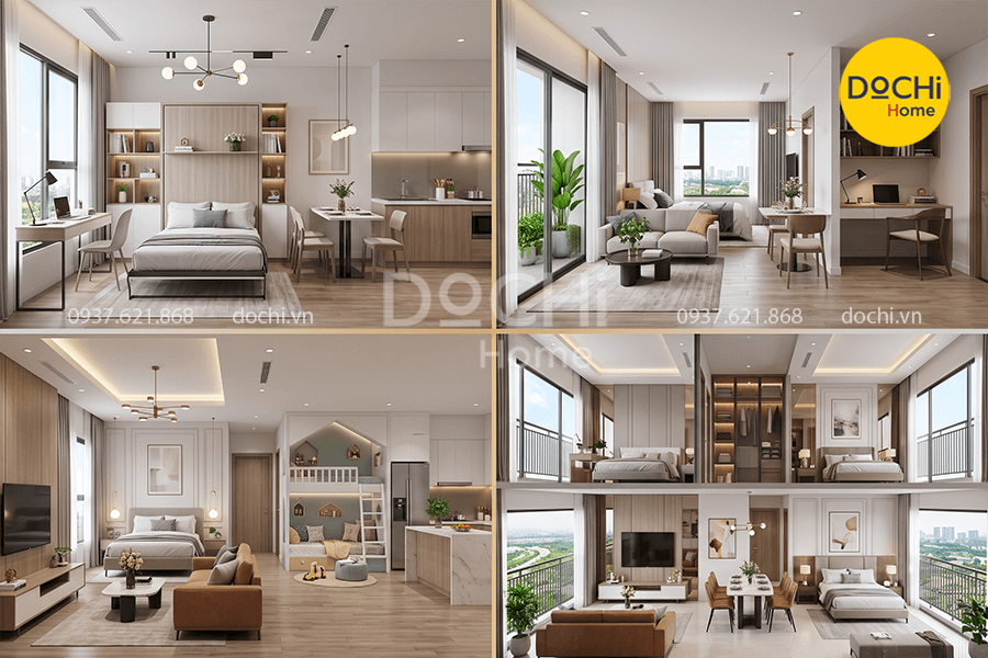 Mẫu thiết kế nội thất Vinhomes Grand Park theo từng loại