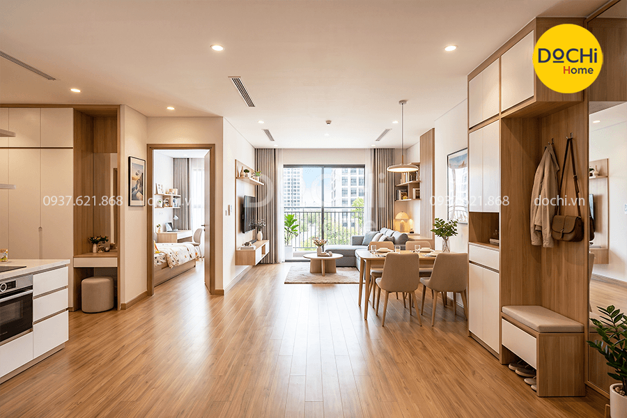 Thiết kế nội thất căn hộ 2PN và 2PN + 1 Vinhomes Grand Park